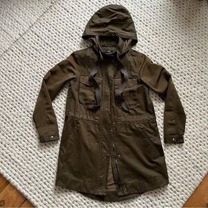 Vera Wang Olive Brown Hooded Jacket by Simply Vera | xsmall